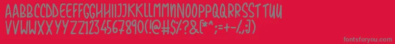 Love The Trees Font – Gray Fonts on Red Background
