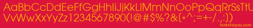 Love Font – Orange Fonts on Red Background