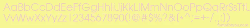 Love Font – Pink Fonts on Yellow Background