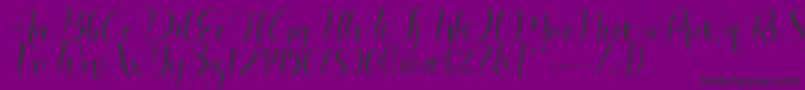 Lovea-Schriftart – Schwarze Schriften auf violettem Hintergrund