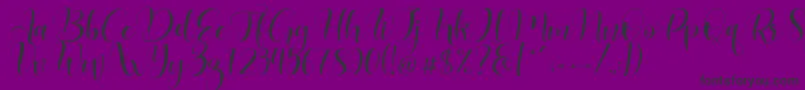 Lovea-Schriftart – Schwarze Schriften auf violettem Hintergrund