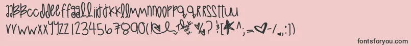 Шрифт LoveAtFirstSight – чёрные шрифты на розовом фоне