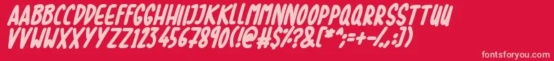 Czcionka Lovebuzz – różowe czcionki na czerwonym tle