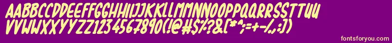 Lovebuzz Font – Yellow Fonts on Purple Background