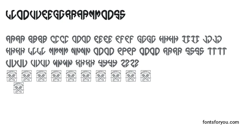 Schriftart Lovegramos – Alphabet, Zahlen, spezielle Symbole