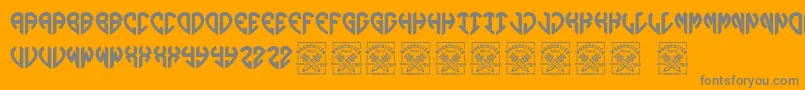 Lovegramos Font – Gray Fonts on Orange Background