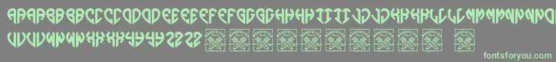Lovegramos Font – Green Fonts on Gray Background