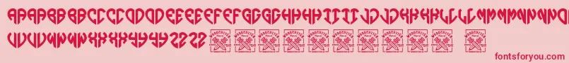 Lovegramos Font – Red Fonts on Pink Background