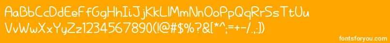 HopelesslyInLurve Font – White Fonts on Orange Background
