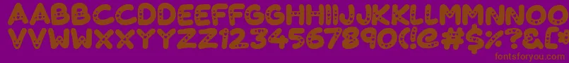 Шрифт Lovelings – коричневые шрифты на фиолетовом фоне