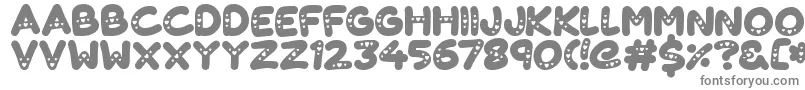 Lovelings-fontti – harmaat kirjasimet valkoisella taustalla