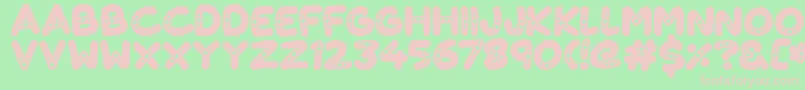 フォントLovelings – 緑の背景にピンクのフォント