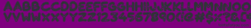 フォントLovelings – 紫の背景に黒い文字