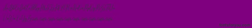 Lovelique Demo Font – Black Fonts on Purple Background
