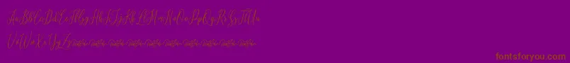 Шрифт Lovelique Demo – коричневые шрифты на фиолетовом фоне
