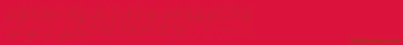 Police Lovellyana Free – polices brunes sur fond rouge