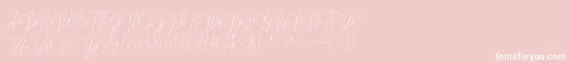 フォントLovellyana Free – ピンクの背景に白い文字