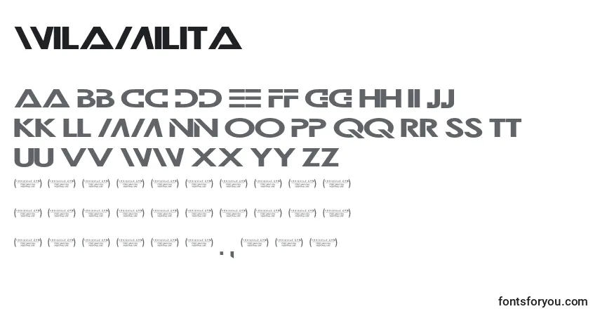 Шрифт Wilamilita – алфавит, цифры, специальные символы