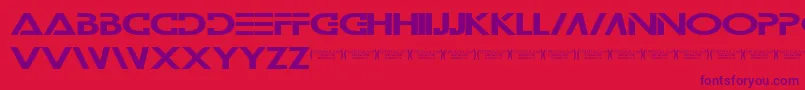 Wilamilita-Schriftart – Violette Schriften auf rotem Hintergrund