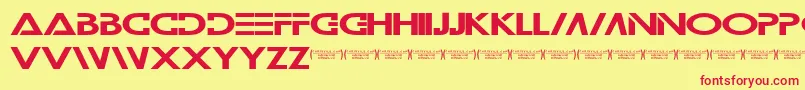 フォントWilamilita – 赤い文字の黄色い背景