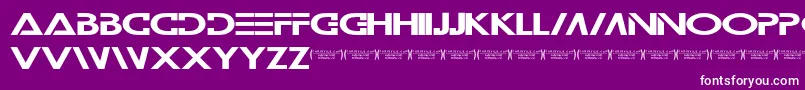 Wilamilita-Schriftart – Weiße Schriften auf violettem Hintergrund