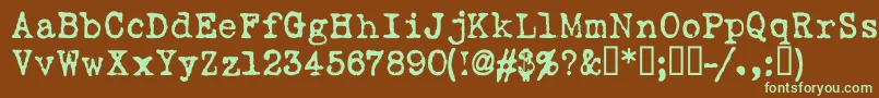 Шрифт Lovelt   – зелёные шрифты на коричневом фоне