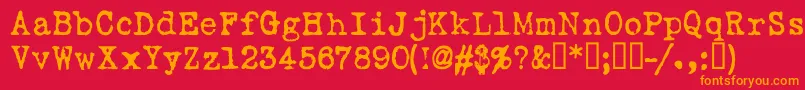 Lovelt   Font – Orange Fonts on Red Background