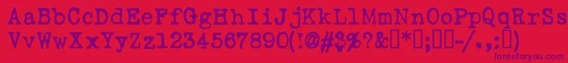 Lovelt   Font – Purple Fonts on Red Background