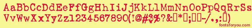 Lovelt   Font – Red Fonts on Yellow Background