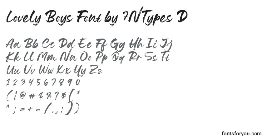 A fonte Lovely Boys Font by 7NTypes D – alfabeto, números, caracteres especiais