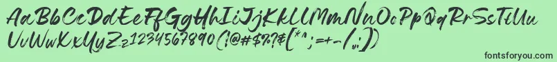 フォントLovely Boys Font by 7NTypes D – 緑の背景に黒い文字