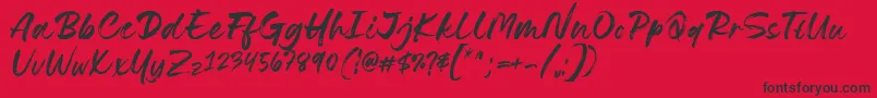 フォントLovely Boys Font by 7NTypes D – 赤い背景に黒い文字