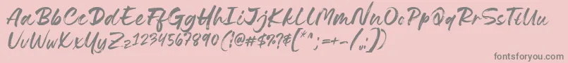 Lovely Boys Font by 7NTypes D Font – Gray Fonts on Pink Background