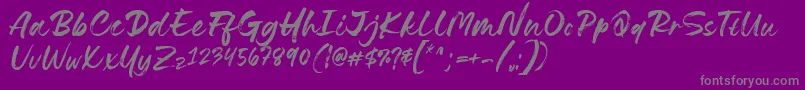 Lovely Boys Font by 7NTypes D-fontti – harmaat kirjasimet violetilla taustalla