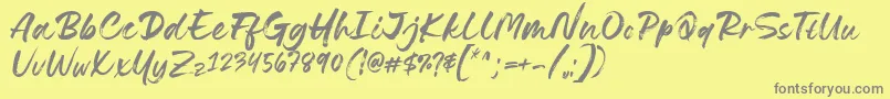 Lovely Boys Font by 7NTypes D-Schriftart – Graue Schriften auf gelbem Hintergrund