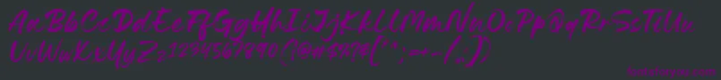 Lovely Boys Font by 7NTypes D Font – Purple Fonts on Black Background