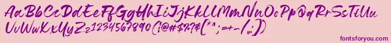 Lovely Boys Font by 7NTypes D Font – Purple Fonts on Pink Background