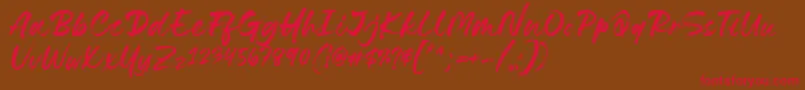 Police Lovely Boys Font by 7NTypes D – polices rouges sur fond brun