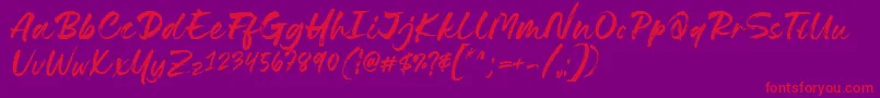 Lovely Boys Font by 7NTypes D Font – Red Fonts on Purple Background