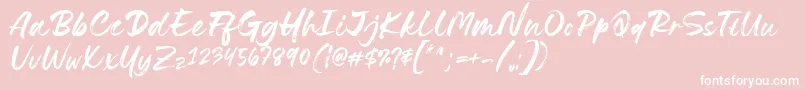 Lovely Boys Font by 7NTypes D Font – White Fonts on Pink Background