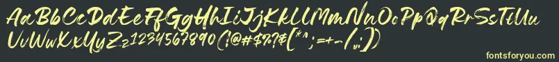 Lovely Boys Font by 7NTypes D Font – Yellow Fonts on Black Background