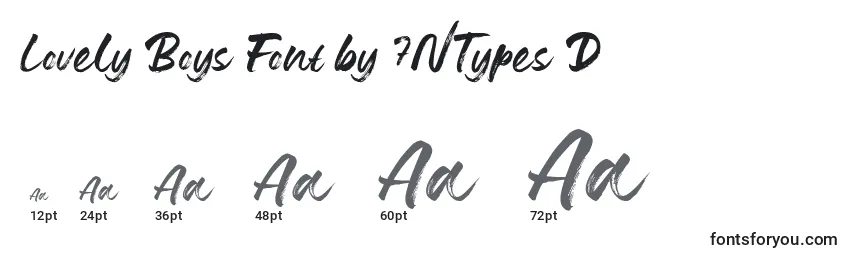 Größen der Schriftart Lovely Boys Font by 7NTypes D