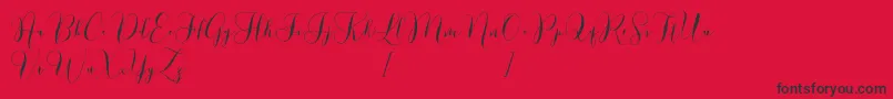 Lovely Dramatis Demo Font – Black Fonts on Red Background