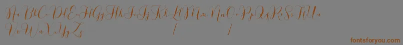 Lovely Dramatis Demo Font – Brown Fonts on Gray Background