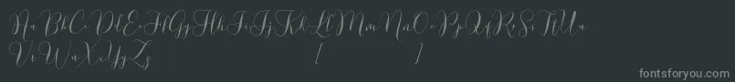 Lovely Dramatis Demo Font – Gray Fonts on Black Background