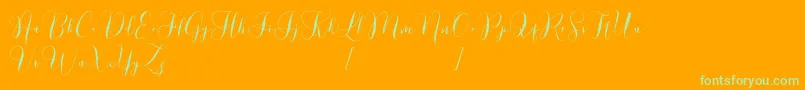 Подробнее о шрифте Lovely Dramatis Demo Шрифт Lovely Dramatis Demo – зелёные шрифты на оранжевом фоне