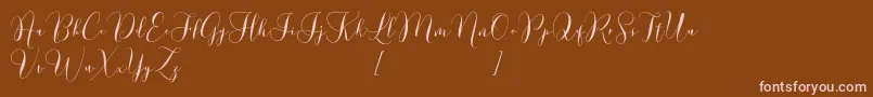 More about Lovely Dramatis Demo Font Lovely Dramatis Demo Font – Pink Fonts on Brown Background