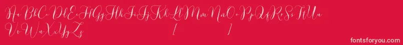 Más sobre la fuente Lovely Dramatis Demo fuente Lovely Dramatis Demo – Fuentes Rosadas Sobre Fondo Rojo
