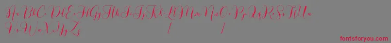 Lovely Dramatis Demo Font – Red Fonts on Gray Background