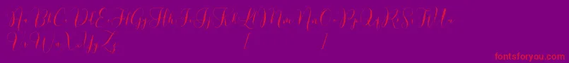 Fonte Lovely Dramatis Demo – fontes vermelhas em um fundo violeta